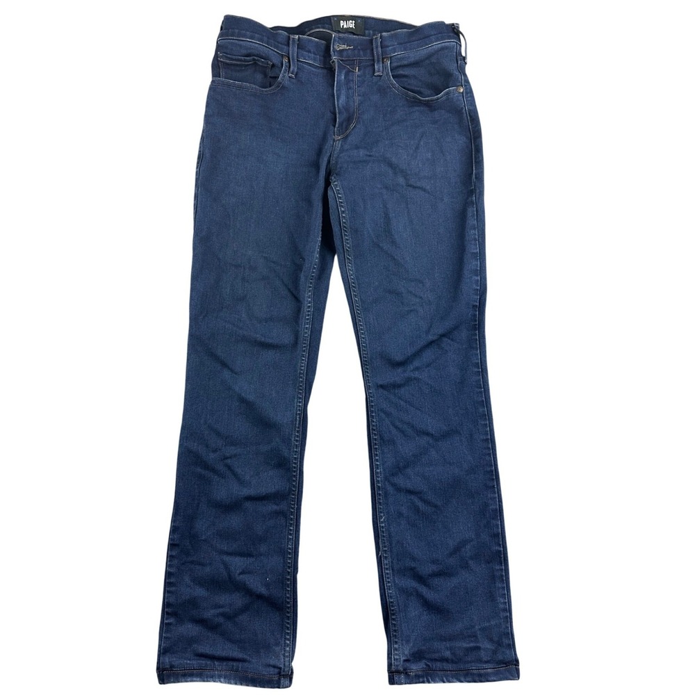 Paige Federal Slim Straight Jeans Men 30 Blue Samson Wash Transcend USA Made